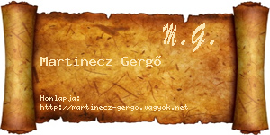 Martinecz Gergő névjegykártya