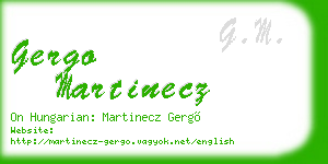 gergo martinecz business card