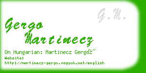 gergo martinecz business card